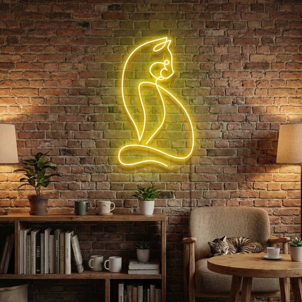 Minimalist Cat Led Neon Sign Light