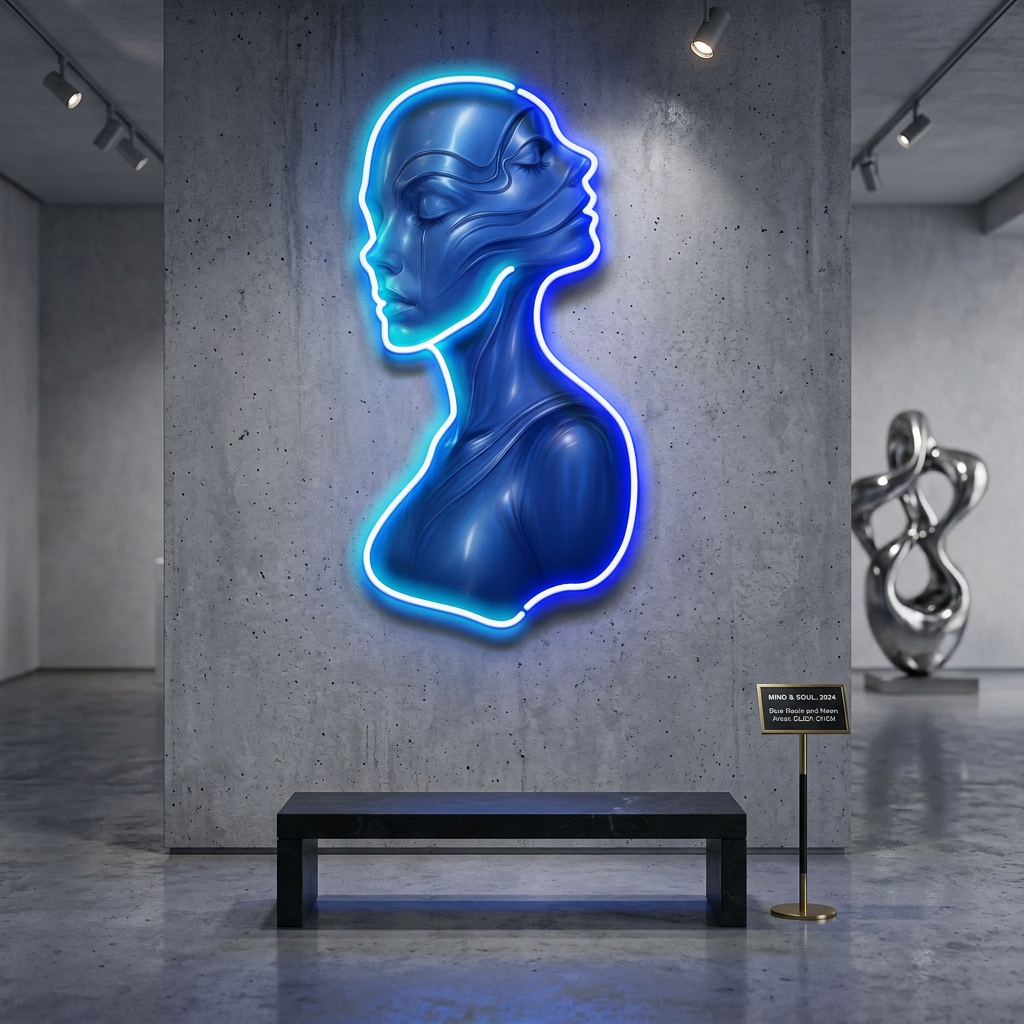 Mirrored Soul LED Neon Sign Light Pop Art