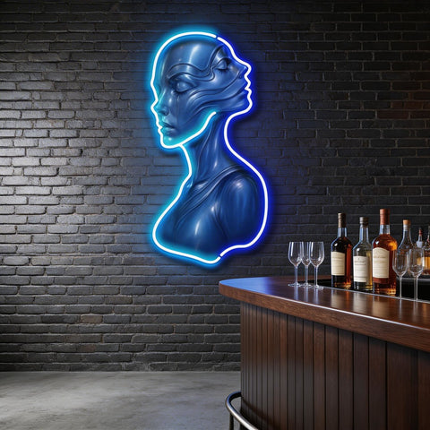Mirrored Soul LED Neon Sign Light Pop Art
