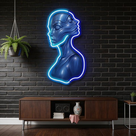Mirrored Soul LED Neon Sign Light Pop Art