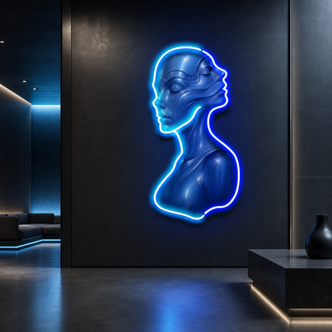 Mirrored Soul LED Neon Sign Light Pop Art