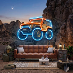 Modern Adventure Off Roading Suv LED Neon Sign Light Pop Art