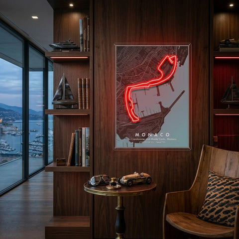 Monaco Formula F1 Circuit LED Neon Sign Light Pop Art