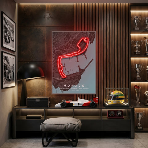Monaco Formula F1 Circuit LED Neon Sign Light Pop Art