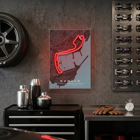 Monaco Formula F1 Circuit LED Neon Sign Light Pop Art
