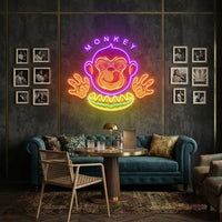 Monkey Logo Hotdog Artwork Led Neon Sign Light