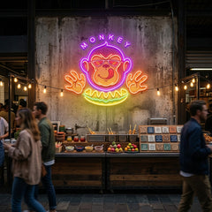 Monkey Logo Hotdog Artwork Led Neon Sign Light