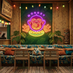 Monkey Logo Hotdog Artwork Led Neon Sign Light