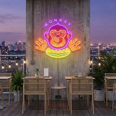 Monkey Logo Hotdog Artwork Led Neon Sign Light