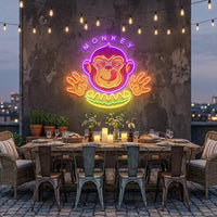Monkey Logo Hotdog Artwork Led Neon Sign Light