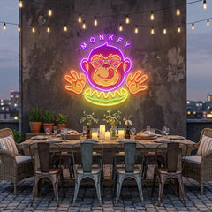 Monkey Logo Hotdog Artwork Led Neon Sign Light