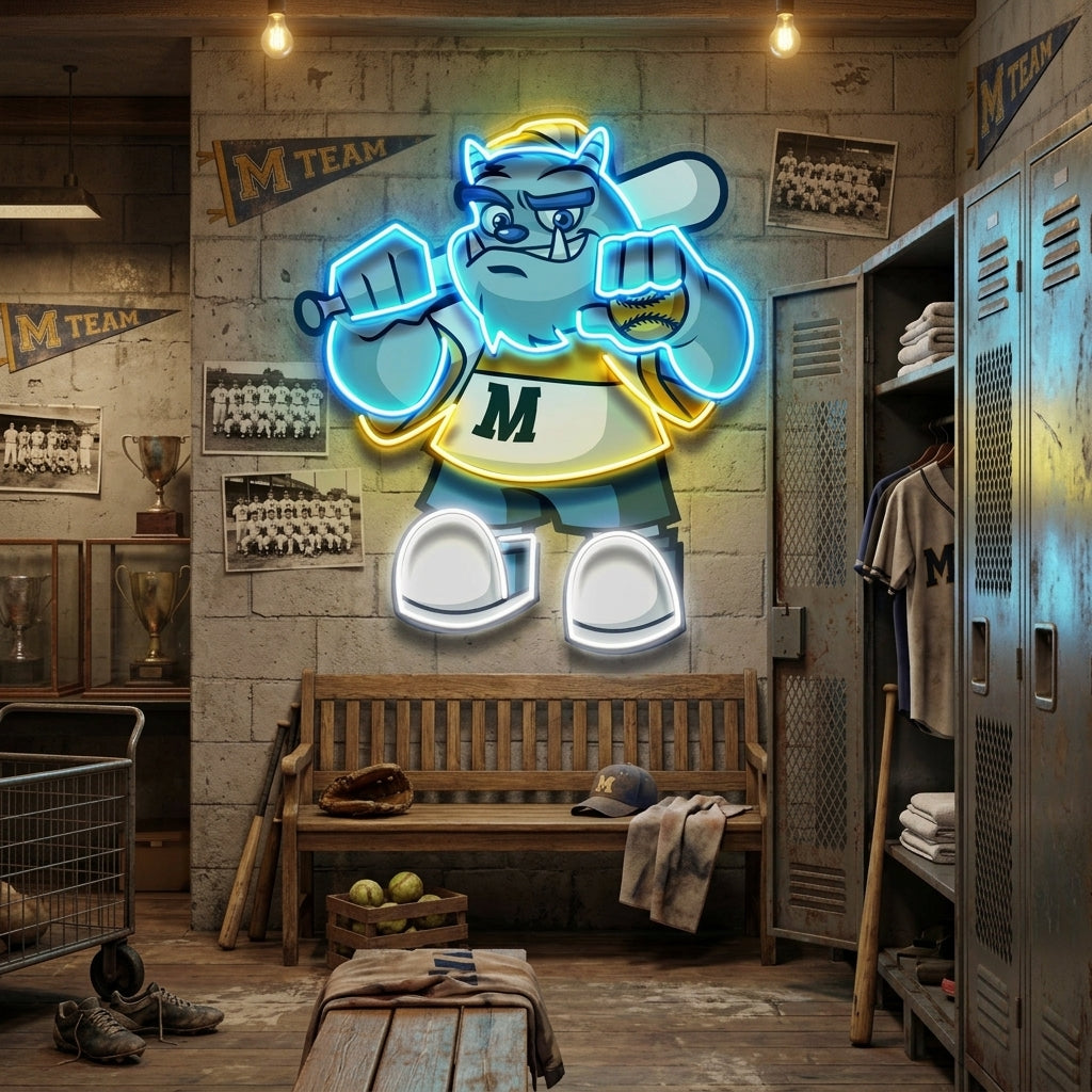 Monster Softball LED Neon Sign Light Pop Art