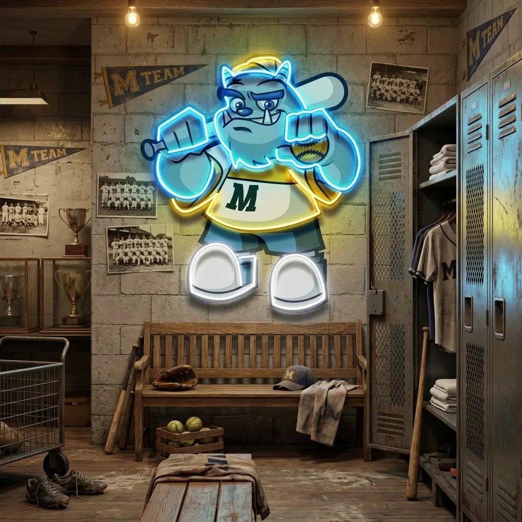 Monster Softball LED Neon Sign Light Pop Art