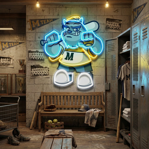 Monster Softball LED Neon Sign Light Pop Art