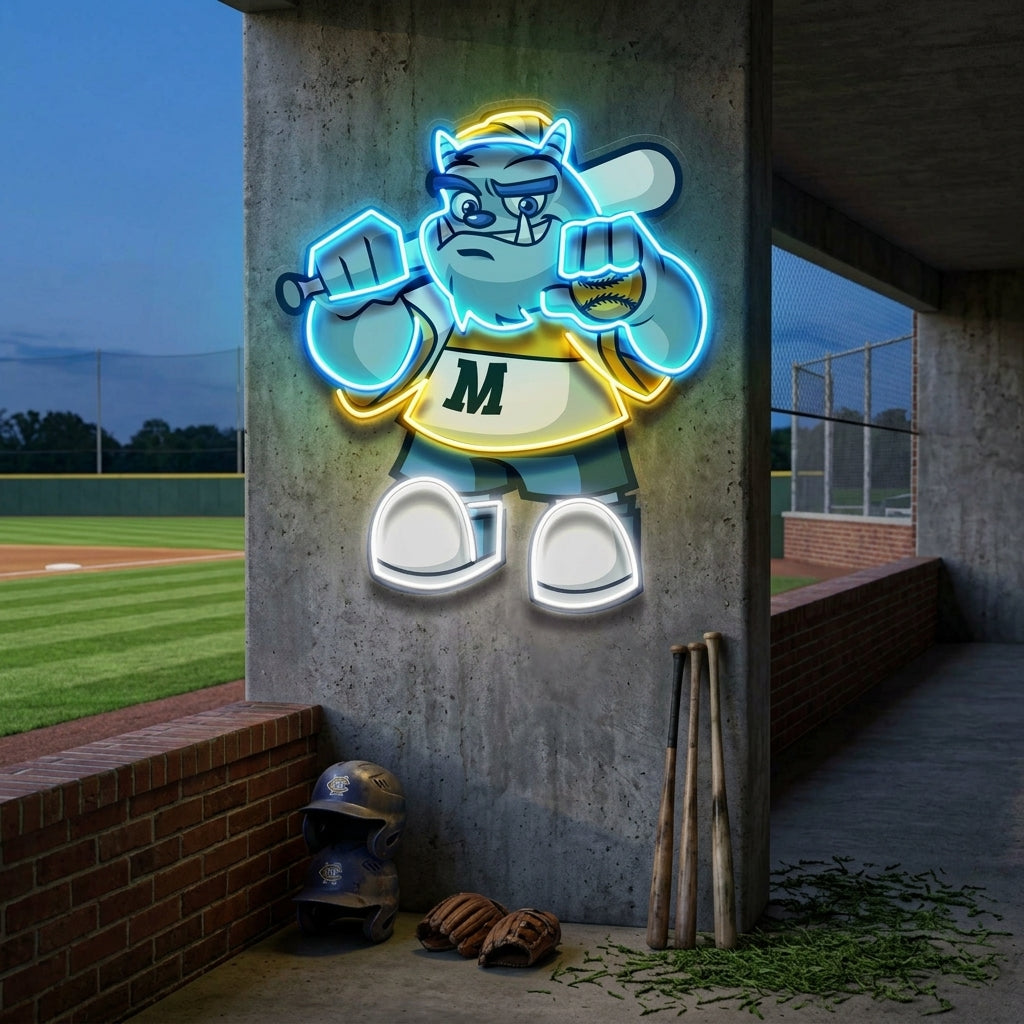 Monster Softball LED Neon Sign Light Pop Art