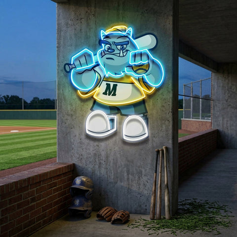 Monster Softball LED Neon Sign Light Pop Art