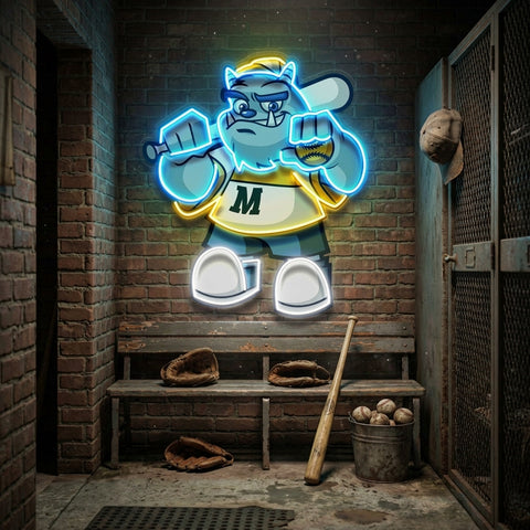 Monster Softball LED Neon Sign Light Pop Art