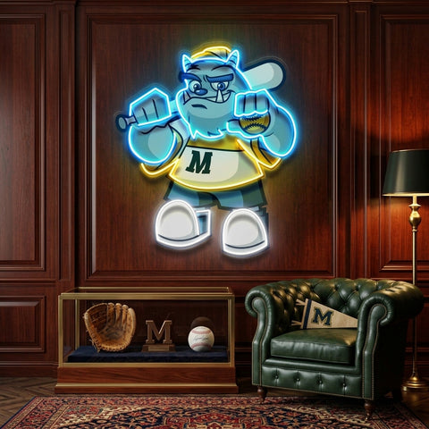 Monster Softball LED Neon Sign Light Pop Art