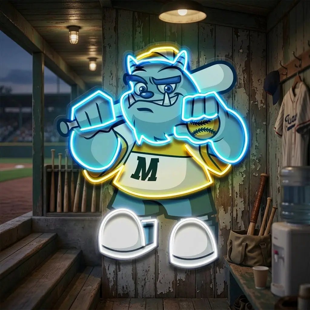Monster Softball LED Neon Sign Light Pop Art