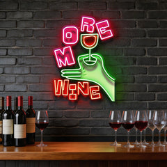 More Wine LED Neon Sign Light Pop Art