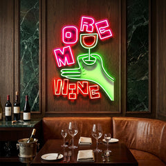 More Wine LED Neon Sign Light Pop Art