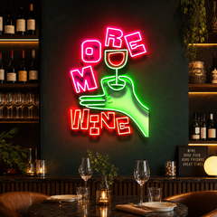 More Wine LED Neon Sign Light Pop Art