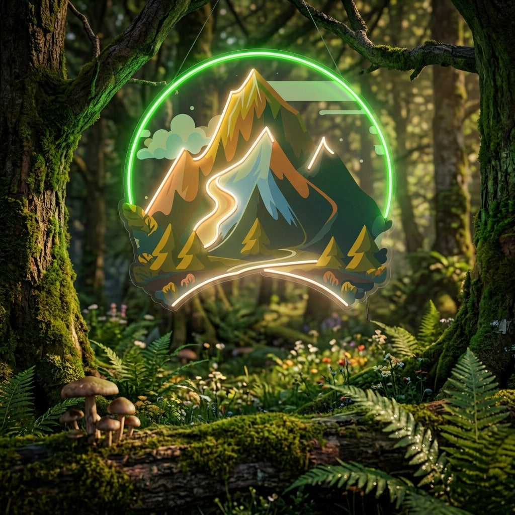 Mountain Landscape LED Neon Sign Light Pop Art