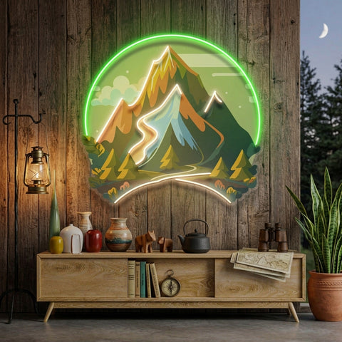 Mountain Landscape LED Neon Sign Light Pop Art