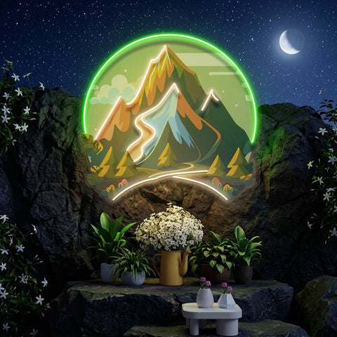 Mountain Landscape LED Neon Sign Light Pop Art