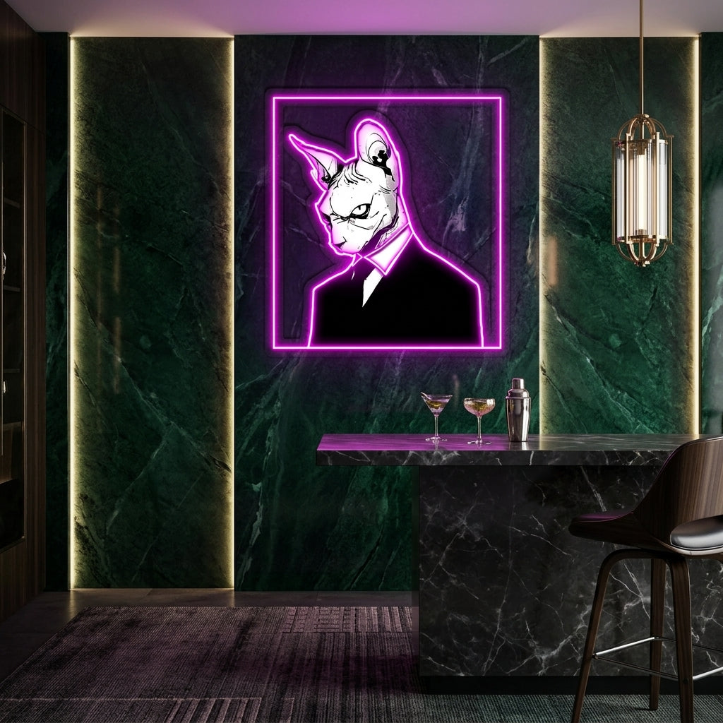 Mr Sphyn Neon x Acrylic Artwork
