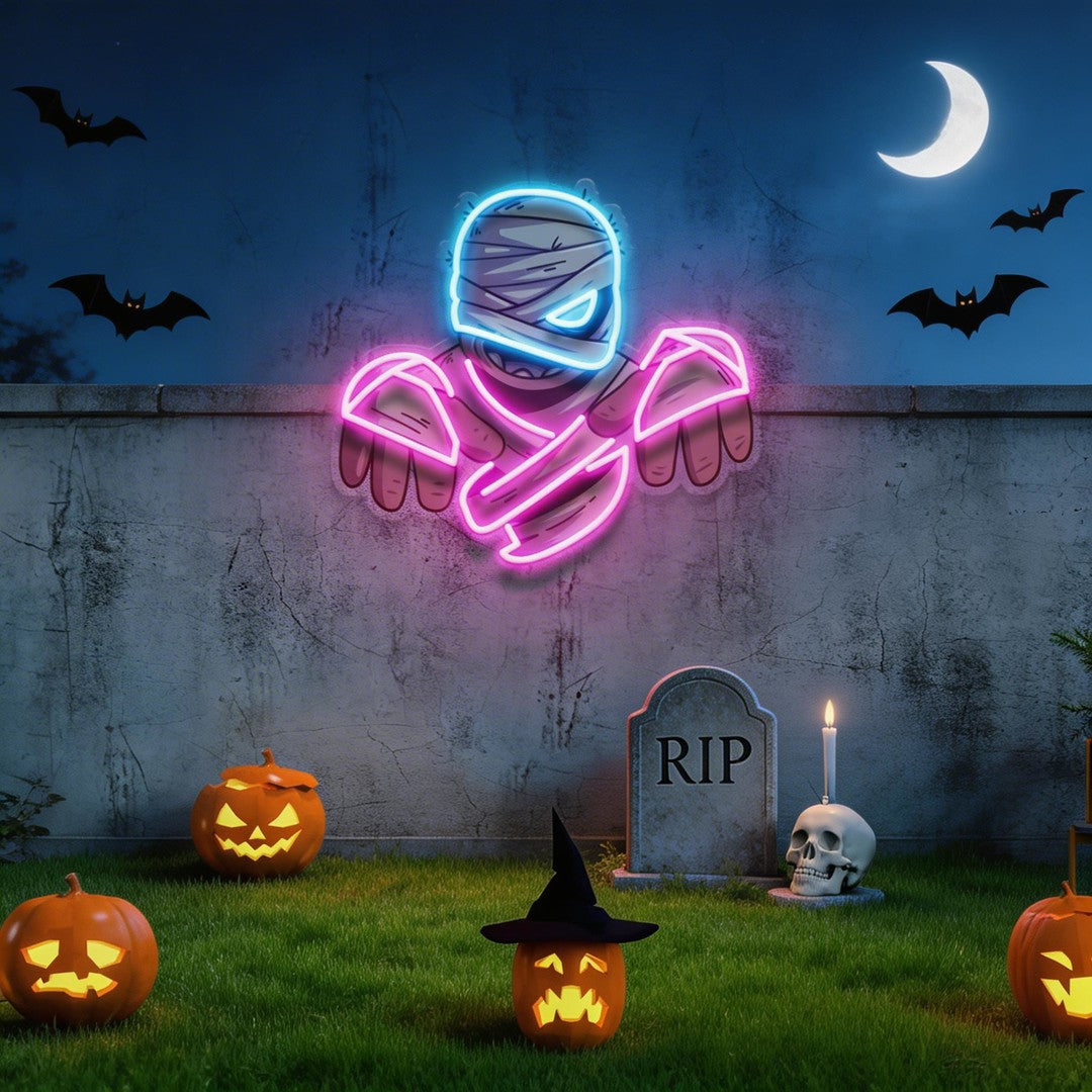 Mummy Halloween Artwork Led Neon Sign Light