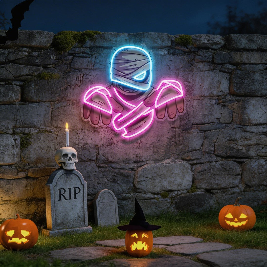 Mummy Halloween Artwork Led Neon Sign Light