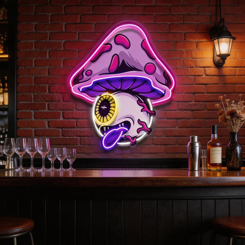 Mushroom Eye LED Neon Sign Light Pop Art