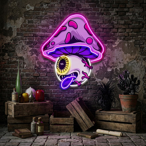 Mushroom Eye LED Neon Sign Light Pop Art
