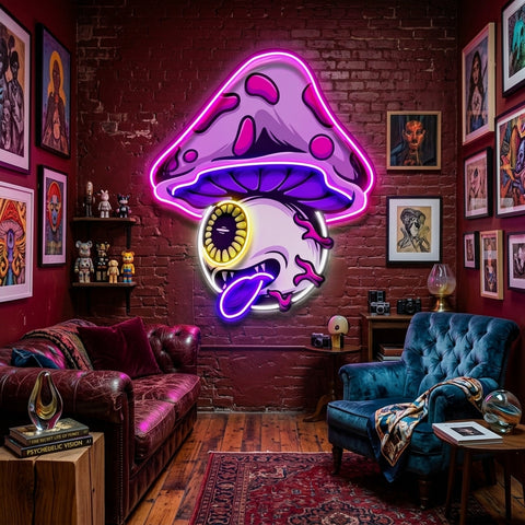 Mushroom Eye LED Neon Sign Light Pop Art