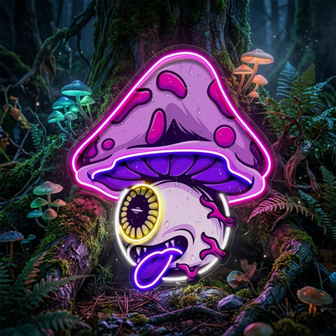 Mushroom Eye LED Neon Sign Light Pop Art