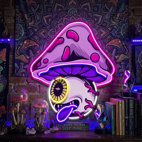 Mushroom Eye LED Neon Sign Light Pop Art
