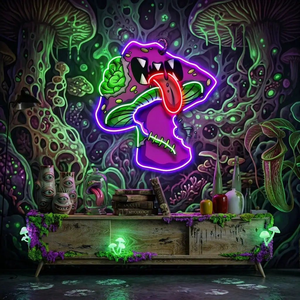 Mushroom Monster Streetwear LED Neon Sign Light Pop Art