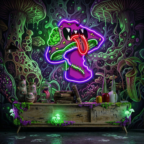 Mushroom Monster Streetwear LED Neon Sign Light Pop Art