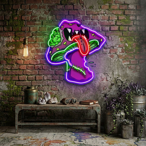 Mushroom Monster Streetwear LED Neon Sign Light Pop Art