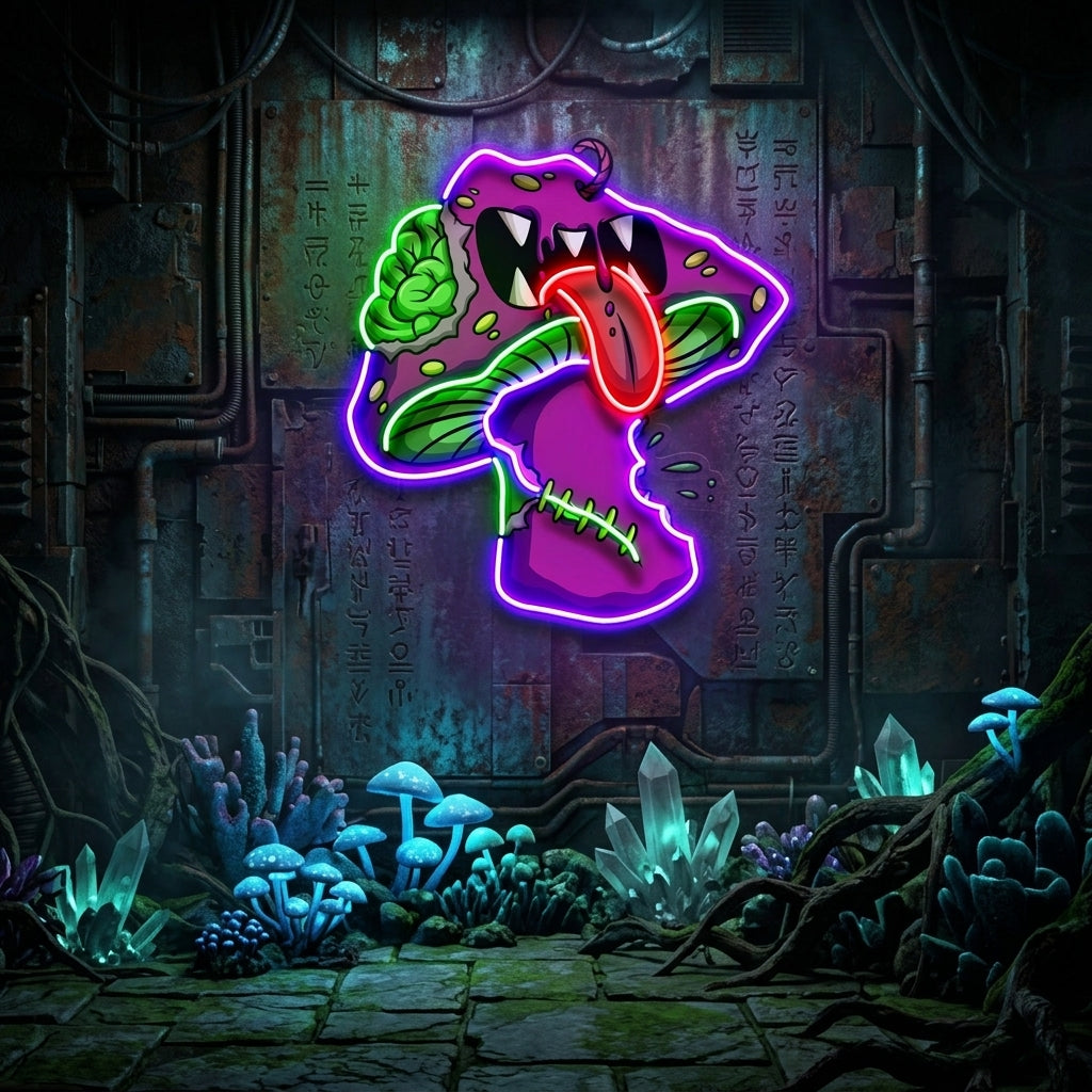 Mushroom Monster Streetwear LED Neon Sign Light Pop Art