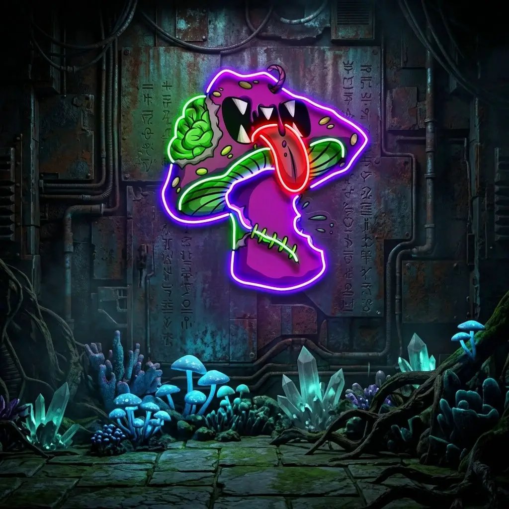 Mushroom Monster Streetwear LED Neon Sign Light Pop Art