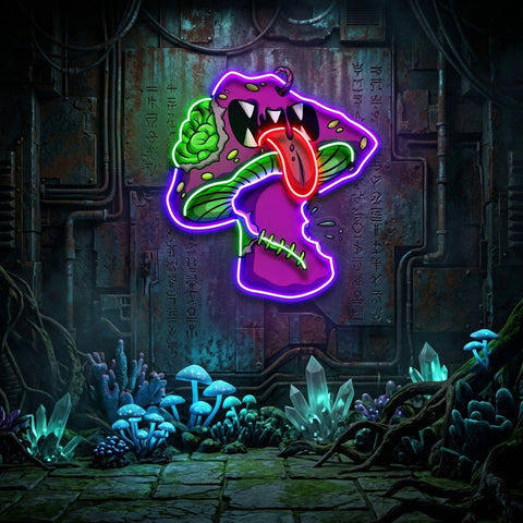 Mushroom Monster Streetwear LED Neon Sign Light Pop Art