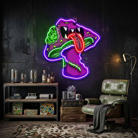 Mushroom Monster Streetwear LED Neon Sign Light Pop Art