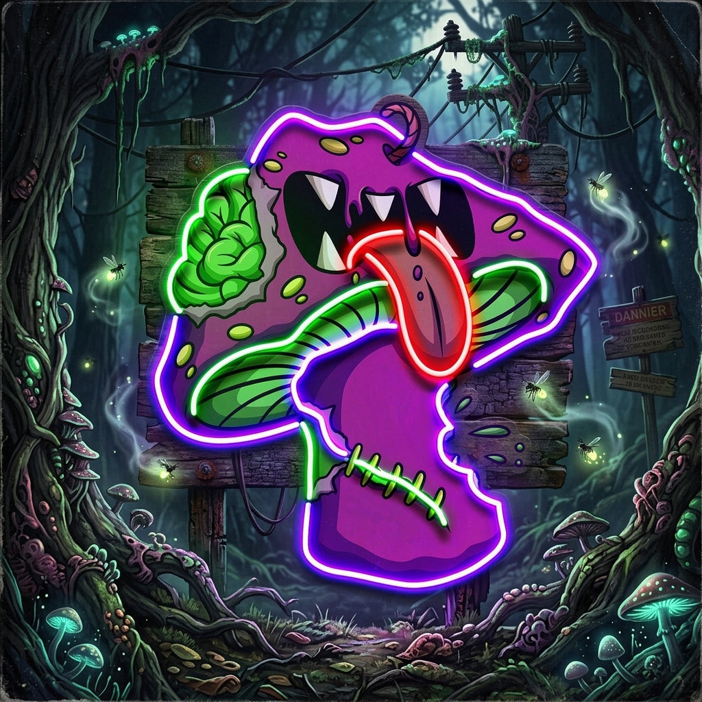 Mushroom Monster Streetwear LED Neon Sign Light Pop Art