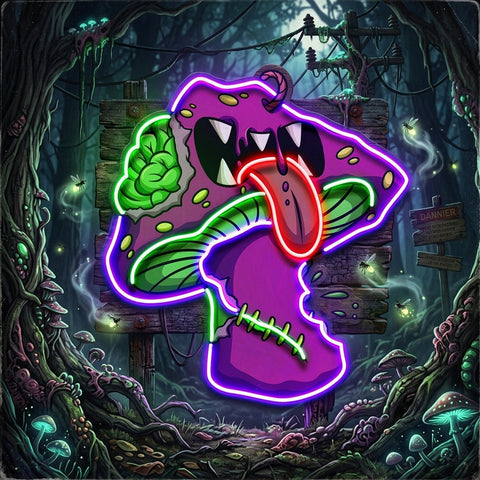 Mushroom Monster Streetwear LED Neon Sign Light Pop Art