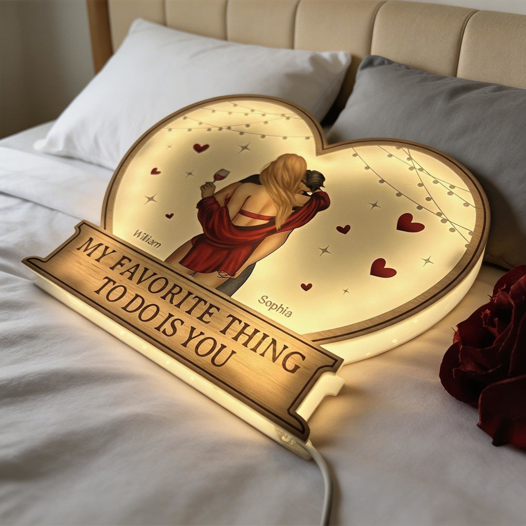 My Favorite Thing To Do Is You Valentines Romantic Couples - Personalized Light Box