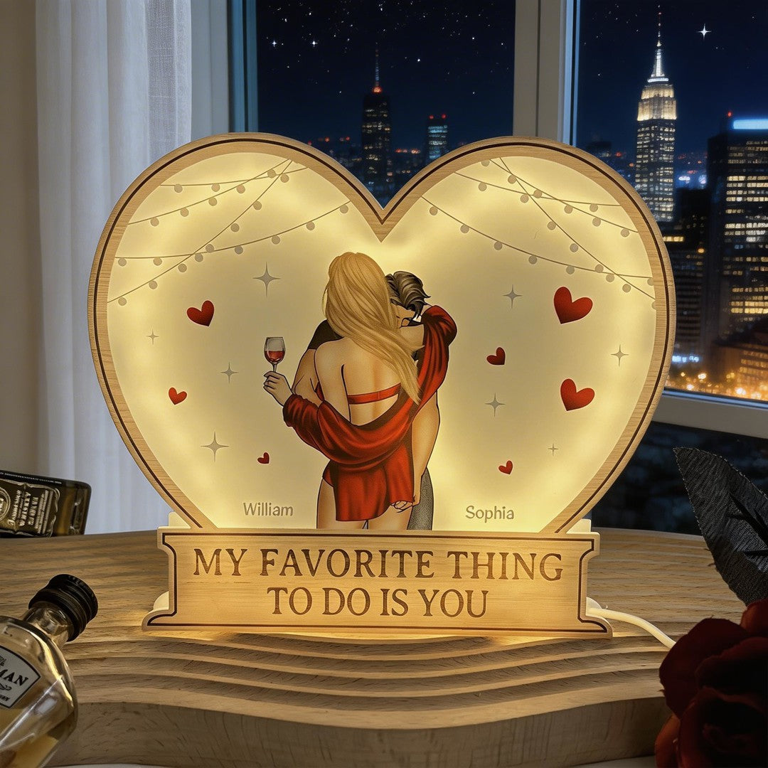My Favorite Thing To Do Is You Valentines Romantic Couples - Personalized Light Box