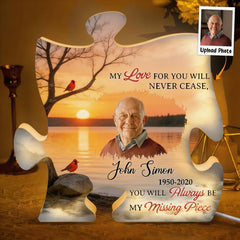 My Love For You Will Never Cease - Personalized Photo Light Box