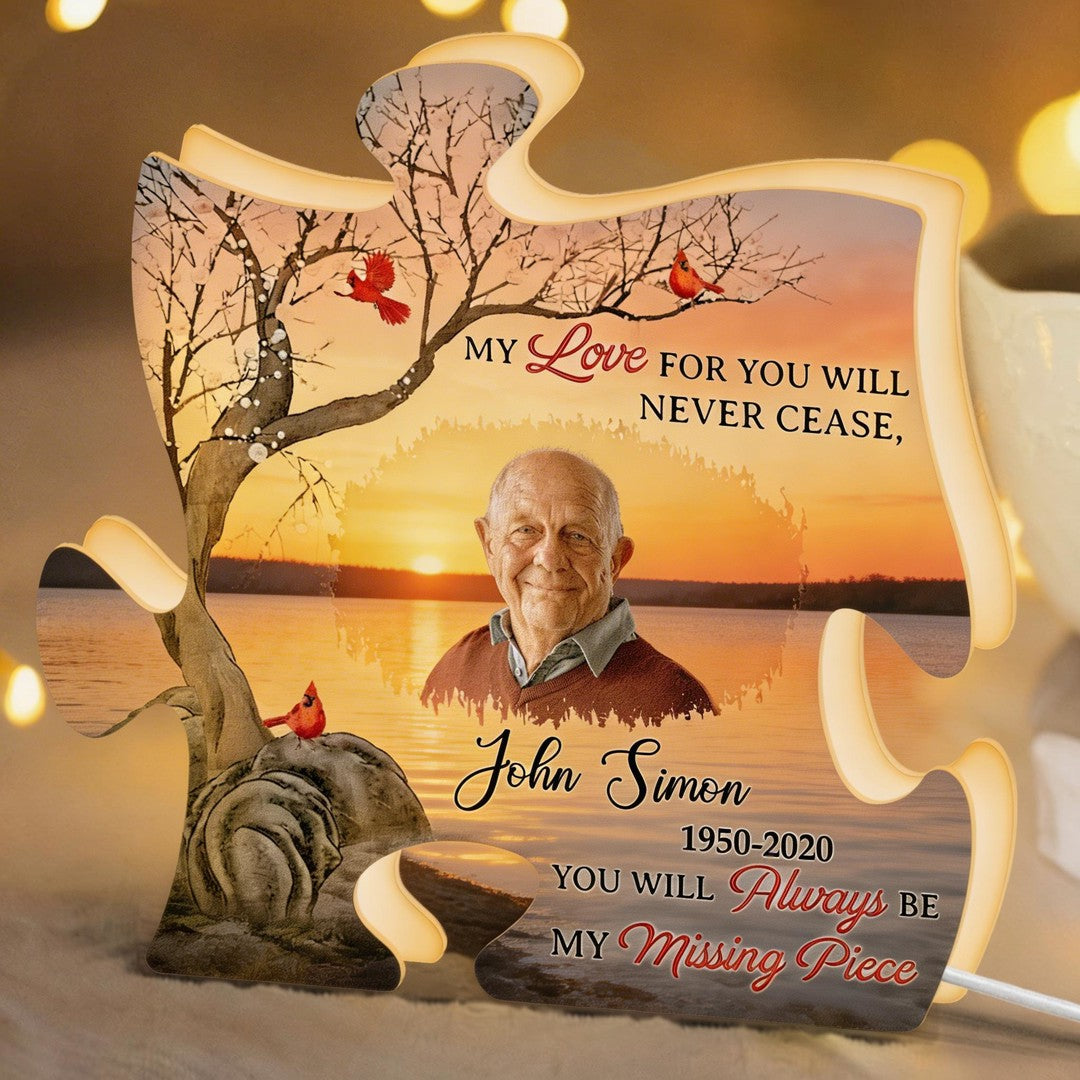 My Love For You Will Never Cease - Personalized Photo Light Box